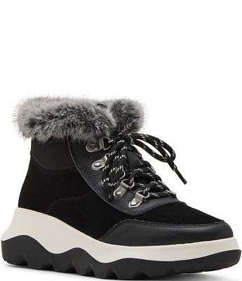 Blondo Ante Waterproof Suede Faux Fur Hiker Booties