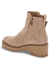 Blondo Dagger Waterproof Suede Belted Chunky Lug Sole Booties