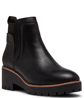 Blondo Danika Waterproof Leather Lug Sole Platform Booties