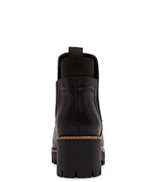 Blondo Danika Waterproof Leather Lug Sole Platform Booties