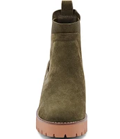 Blondo Dyme Waterproof Suede Lug Sole Booties