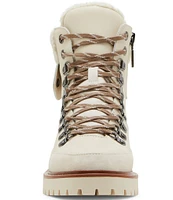 Blondo Natasia Waterproof Leather and Suede Lugged Hiker Booties