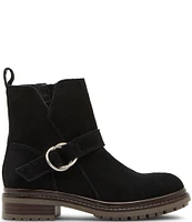 Blondo Renae Waterproof Suede O-Ring Strap Moto Booties