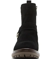 Blondo Renae Waterproof Suede O-Ring Strap Moto Booties