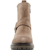 Blondo Renae Waterproof Suede O-Ring Strap Moto Booties