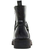 Blondo Trishell Waterproof O-Ring Strap Leather Moto Booties