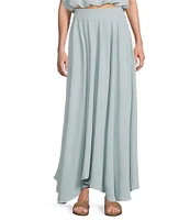 Blu Pepper Box Pleated Coordinating Midi Skirt