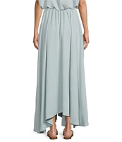 Blu Pepper Box Pleated Coordinating Midi Skirt