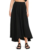 Blu Pepper Box Pleated Coordinating Midi Skirt