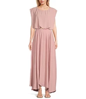 Blu Pepper Box Pleated Coordinating Midi Skirt