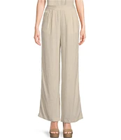 Blu Pepper Elastic Waist Coordinating Wide Leg Pants