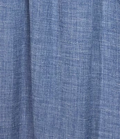 Blu Pepper Elastic Waist Pocketed Coordinating Midi Skirt