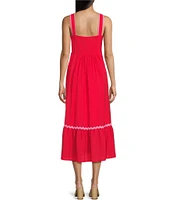 Blu Pepper Ricrac Trim Midi Dress