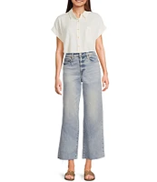 Blu Pepper Short Sleeve Linen Blend Shirt