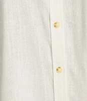 Blu Pepper Short Sleeve Linen Blend Shirt