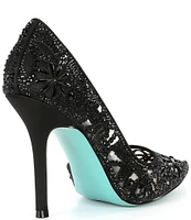 Blue by Betsey Johnson Chic Cut-Out Rhinestone Dress Pumps