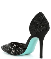 Blue by Betsey Johnson Chic Cut-Out Rhinestone Dress Pumps