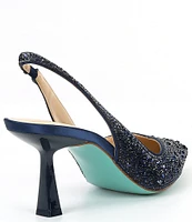 Blue by Betsey Johnson Clark Rhinestone Slingback Pumps