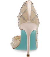 Blue by Betsey Johnson Cruze Mesh Rhinestone Pearl Dress Pumps