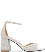 Blue by Betsey Johnson Kami Pearl Ankle Strap Dress Sandals