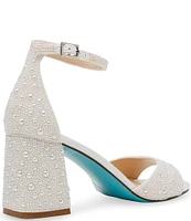 Blue by Betsey Johnson Kami Pearl Ankle Strap Dress Sandals