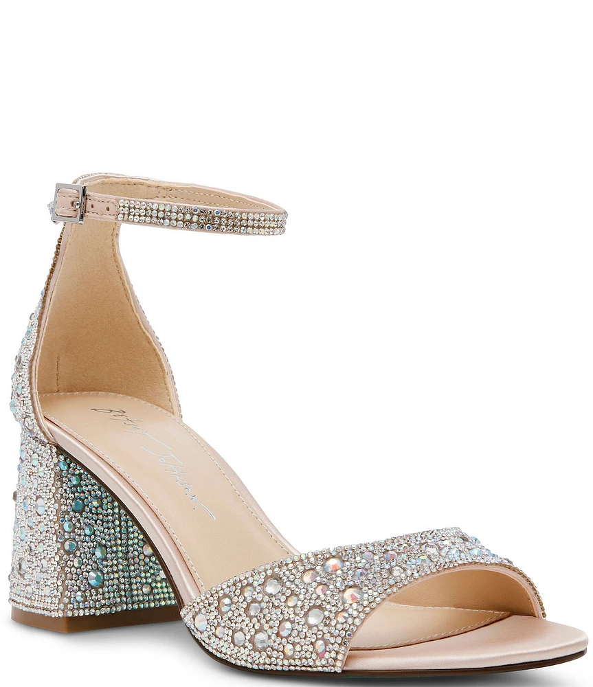 Blue by Betsey Johnson Kami Rhinestone Ankle Strap Dress Sandals