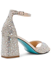 Blue by Betsey Johnson Kami Rhinestone Ankle Strap Dress Sandals