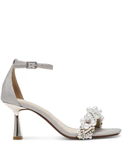 Blue by Betsey Johnson Milo Pearl Rhinestone Embellished Dress Sandals