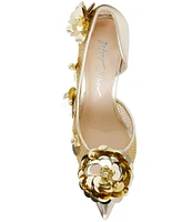 Blue by Betsey Johnson Nash 3D Flower Embellished Pumps