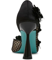 Blue by Betsey Johnson Nash 3D Flower Embellished Pumps