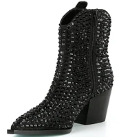 Blue by Betsey Johnson Neil Rhinestone Western Booties