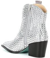 Blue by Betsey Johnson Neil Rhinestone Western Booties