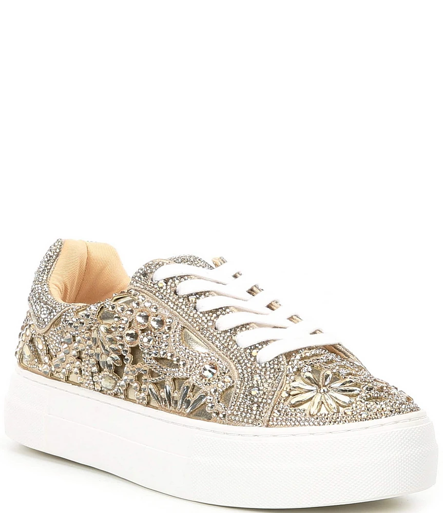 Blue by Betsey Johnson Reily Rhinestone Platform Sneakers