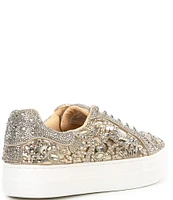 Blue by Betsey Johnson Reily Rhinestone Platform Sneakers