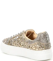 Blue by Betsey Johnson Reily Rhinestone Platform Sneakers