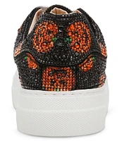 Blue by Betsey Johnson Sidny Pumpkin Print Rhinestone Platform Sneakers