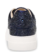 Blue by Betsey Johnson Sidny Rhinestone Embellished Family Matching Platform Lace-Up Sneakers