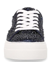 Blue by Betsey Johnson Sidny Rhinestone Embellished Family Matching Platform Lace-Up Sneakers