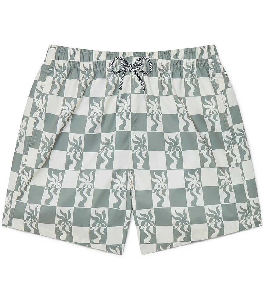 Boardies Clara Palm 4.5#double; Inseam Swim Trunks
