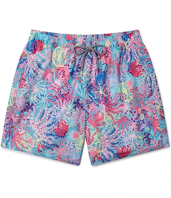 Boardies Coral 4.5#double; Inseam Swim Trunks