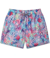 Boardies Coral 4.5#double; Inseam Swim Trunks