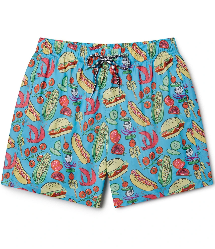 Boardies Grill Master 4.5#double; Inseam Swim Trunks