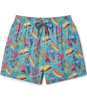 Boardies Grill Master 4.5#double; Inseam Swim Trunks