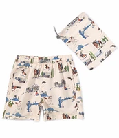 Boardies® Little/Big Boys 2-10 Family Matching Wild West Swim Shorts