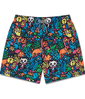 Boardies Munday Jungle 4.5#double; Inseam Swim Trunks
