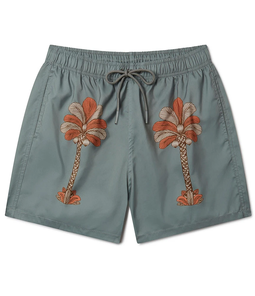 Boardies Oasis Palms Premium 4.5#double; Inseam Swim Trunks