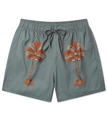 Boardies Oasis Palms Premium 4.5#double; Inseam Swim Trunks