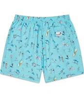 Boardies Sea Folk 4.5#double; Inseam Swim Trunks