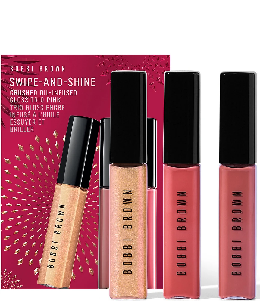 Bobbi Brown Swipe-and-Shine Crushed Oil Infused Hydrating Lip Gloss Trio Gift Set