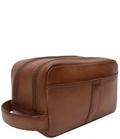 BOCONI Darius Full Grain Leather Travel Kit